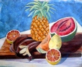 FRUITS SUR PLANCHE - NATURE EN COULEUR